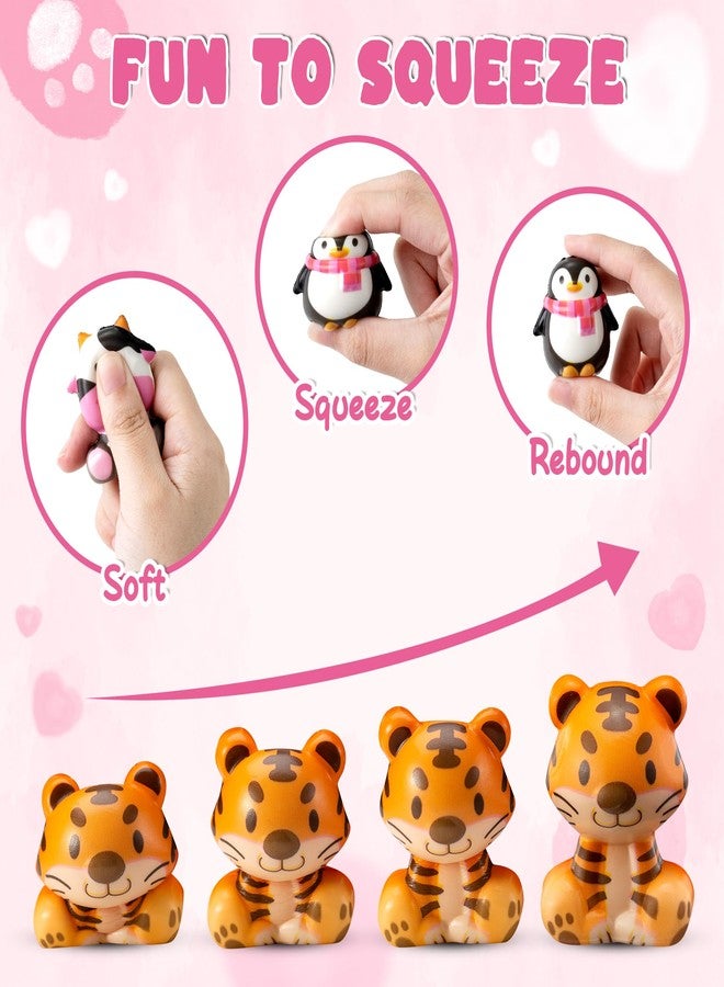 DMIGHT Valentines Day Gifts for Kids Party Favors 24PCS Safari Animal Squishy Toys,Goodie Bag Stuffers, Pinata Stuffers,Birthday Gifts for Boys & Girls,Treasure Chest Prizes,Classroom Prizes - Image 3